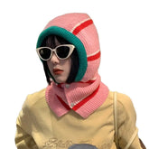Winter Knitted Neck Protector Hat